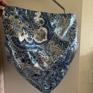 Paisley Blue and Gold Silk top